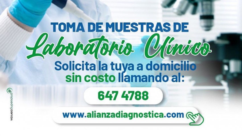 Toma de muestras de laboratorio clínico a domicilio 
